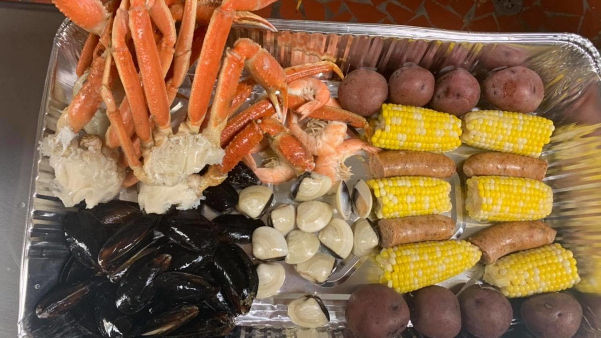 Jimmy's seafood buffet seafood boil tray